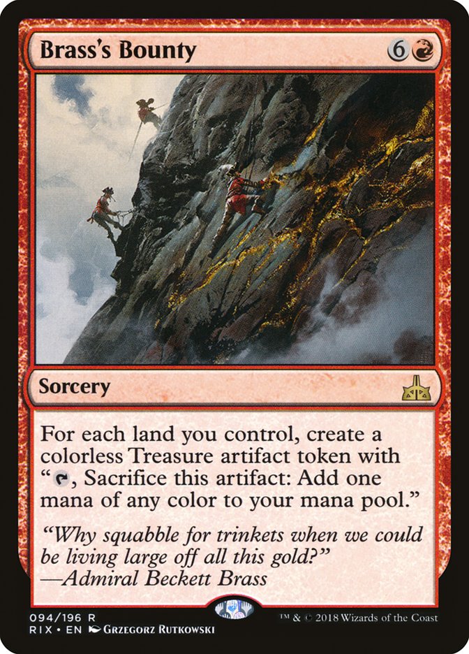 Brass's Bounty [Rivals of Ixalan] MTG Single Magic: The Gathering | Red Claw Gaming