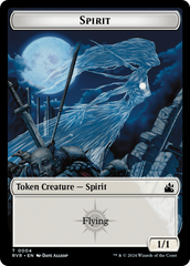 Elf Knight // Spirit (0004) Double-Sided Token [Ravnica Remastered Tokens] MTG Single Magic: The Gathering | Red Claw Gaming