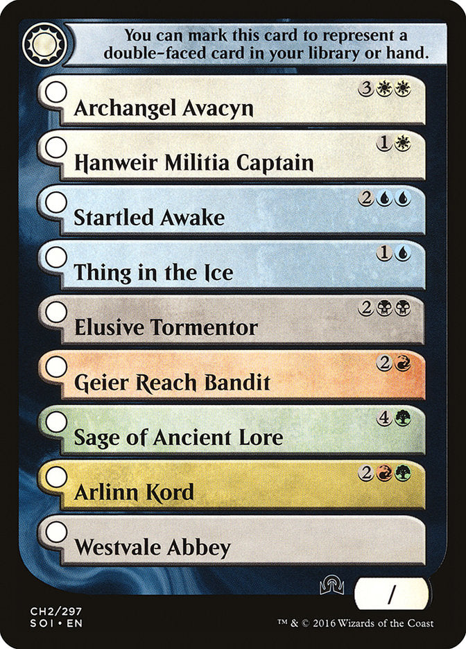 Shadows Over Innistrad Checklist 2 [Shadows over Innistrad Tokens] MTG Single Magic: The Gathering | Red Claw Gaming