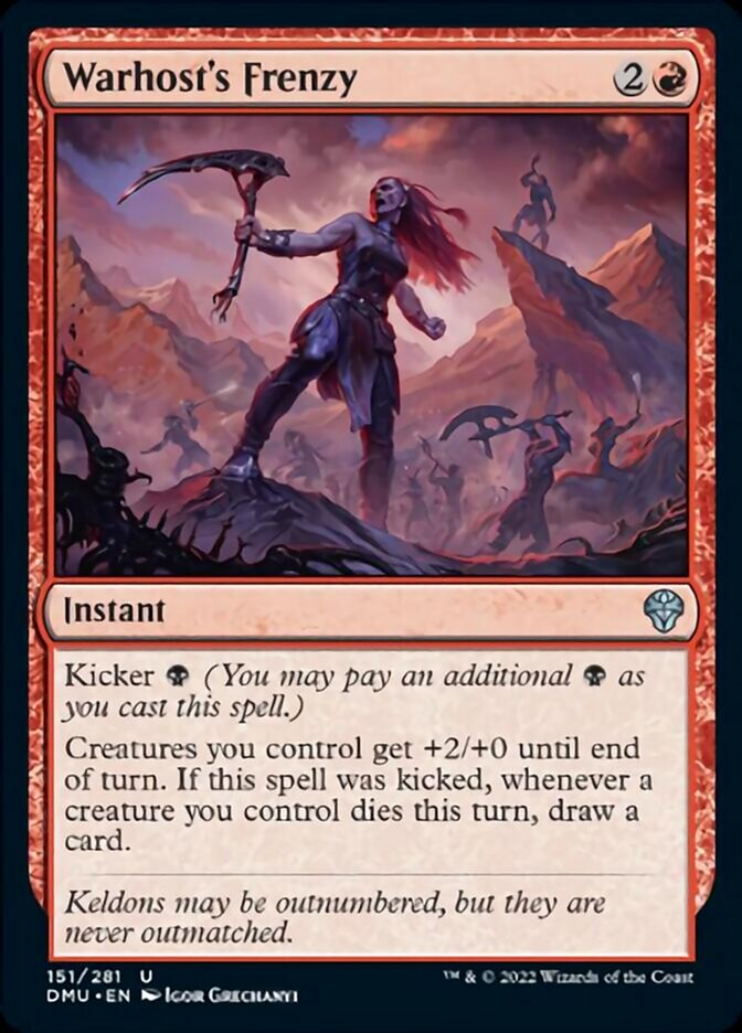 Warhost's Frenzy [Dominaria United] MTG Single Magic: The Gathering | Red Claw Gaming