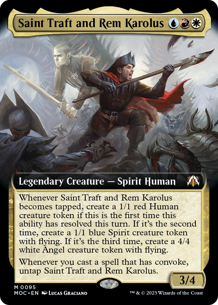 Saint Traft and Rem Karolus (Extended Art) [March of the Machine Commander] MTG Single Magic: The Gathering | Red Claw Gaming