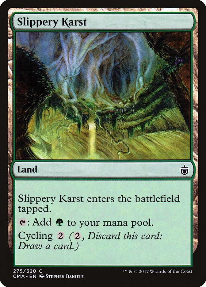 Slippery Karst [Commander Anthology] MTG Single Magic: The Gathering | Red Claw Gaming