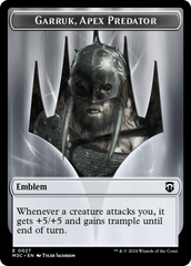 Garruk, Apex Predator Emblem // Saproling Double-Sided Token [Modern Horizons 3 Commander Tokens] MTG Single Magic: The Gathering | Red Claw Gaming
