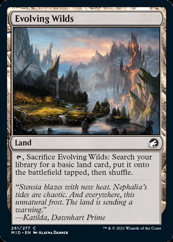 Evolving Wilds [Innistrad: Midnight Hunt] MTG Single Magic: The Gathering | Red Claw Gaming