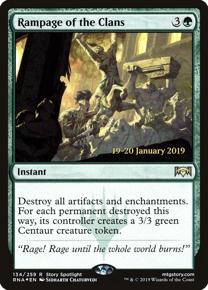 Rampage of the Clans [Ravnica Allegiance Prerelease Promos] MTG Single Magic: The Gathering | Red Claw Gaming