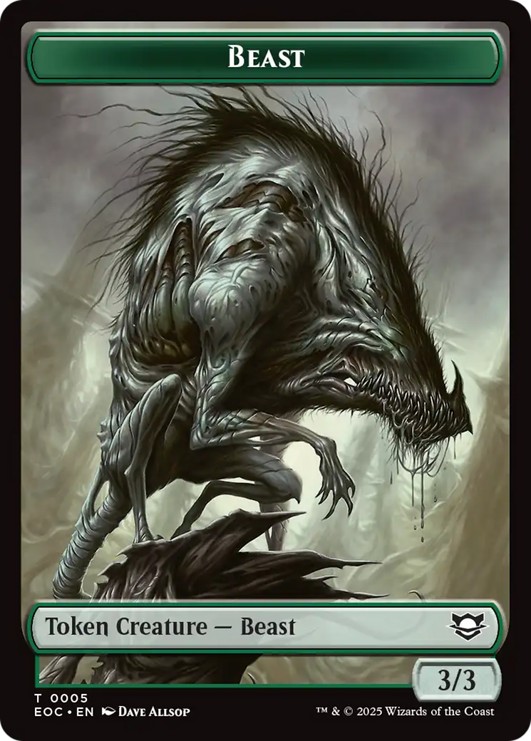 Clue // Beast (0005) Double-Sided Token [Edge of Eternities Commander Tokens] MTG Single Magic: The Gathering | Red Claw Gaming