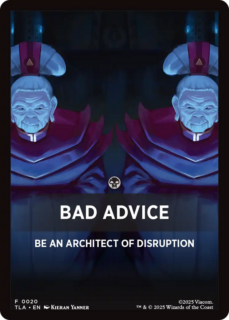 Bad Advice Theme Card [Avatar: The Last Airbender Tokens] | Red Claw Gaming