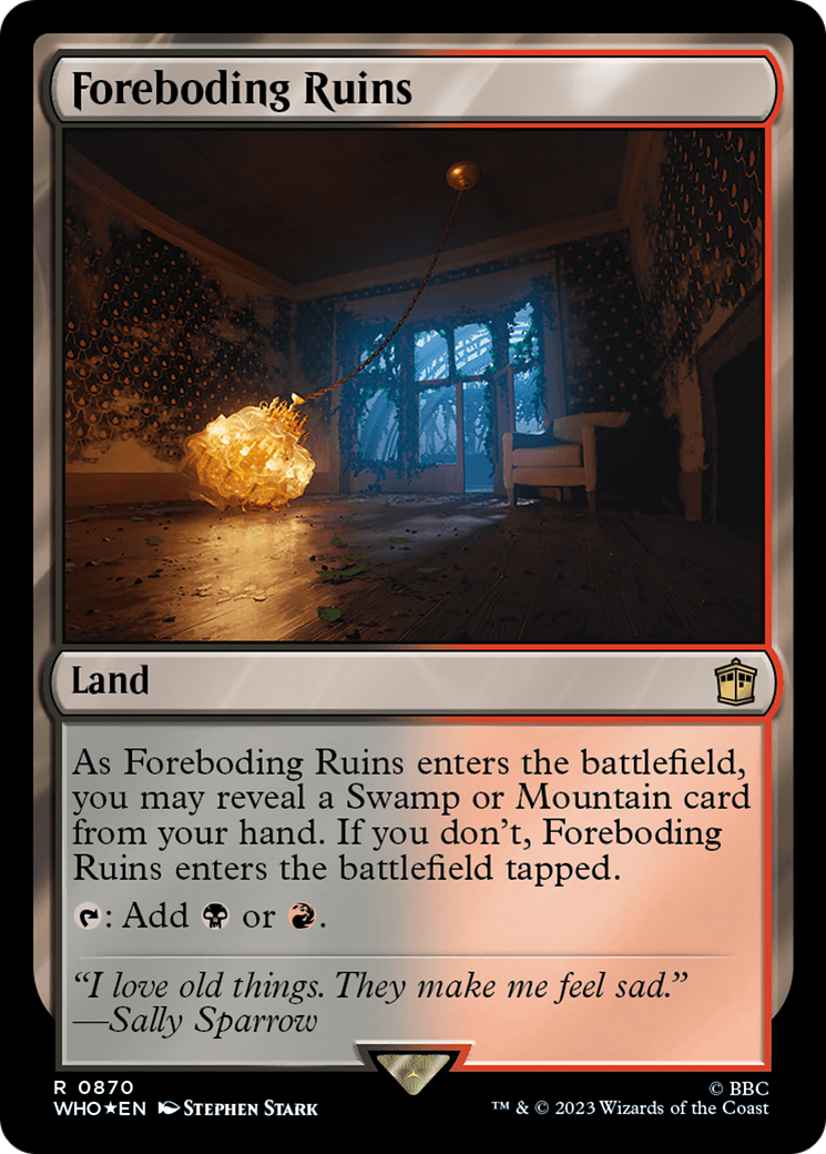 Foreboding Ruins (Surge Foil) [Doctor Who] MTG Single Magic: The Gathering | Red Claw Gaming