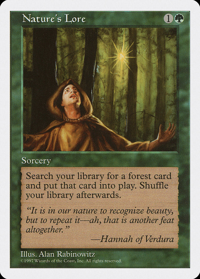 Nature's Lore [Fifth Edition] MTG Single Magic: The Gathering | Red Claw Gaming