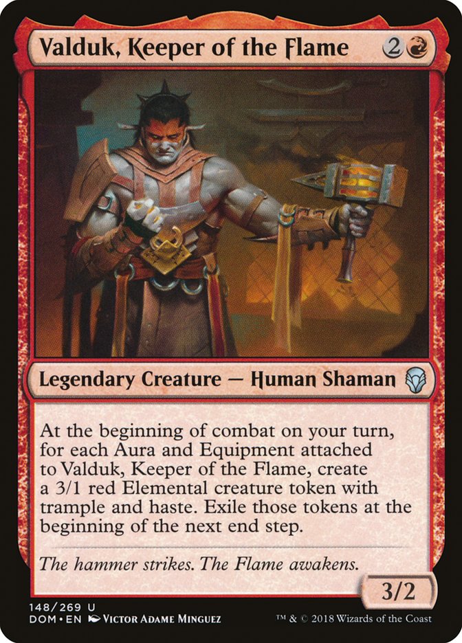 Valduk, Keeper of the Flame [Dominaria] MTG Single Magic: The Gathering | Red Claw Gaming