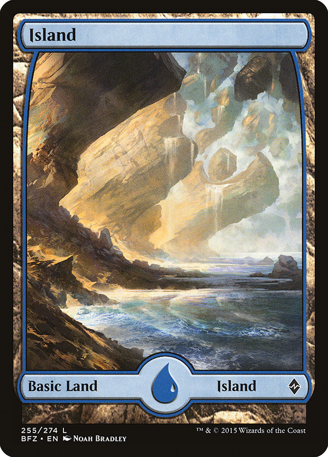 Island (255) (Full Art) [Battle for Zendikar] MTG Single Magic: The Gathering | Red Claw Gaming