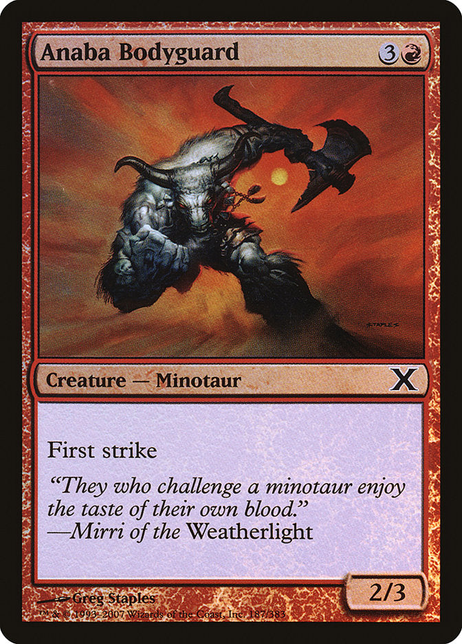 Anaba Bodyguard (Premium Foil) [Tenth Edition] MTG Single Magic: The Gathering | Red Claw Gaming
