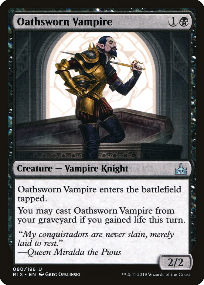 Oathsworn Vampire [Rivals of Ixalan] MTG Single Magic: The Gathering | Red Claw Gaming