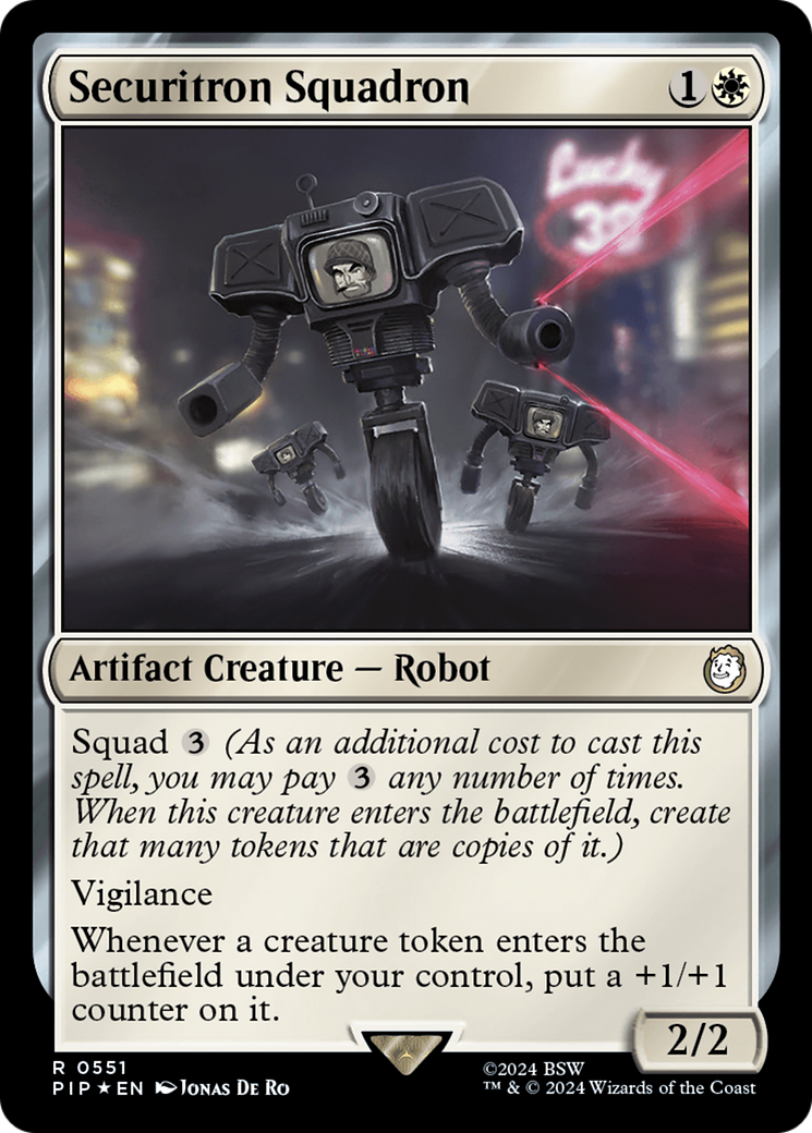 Securitron Squadron (Surge Foil) [Fallout] MTG Single Magic: The Gathering    | Red Claw Gaming