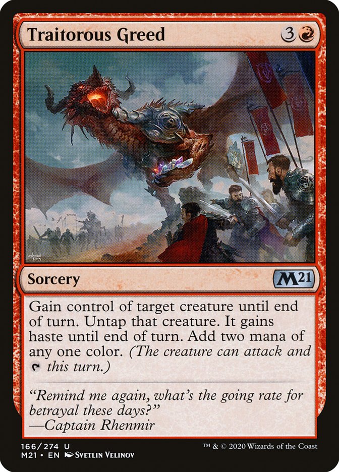 Traitorous Greed [Core Set 2021] MTG Single Magic: The Gathering | Red Claw Gaming
