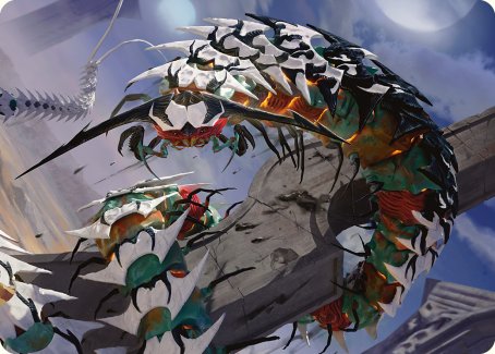 Atraxa's Skitterfang Art Card [Phyrexia: All Will Be One Art Series] MTG Single Magic: The Gathering | Red Claw Gaming
