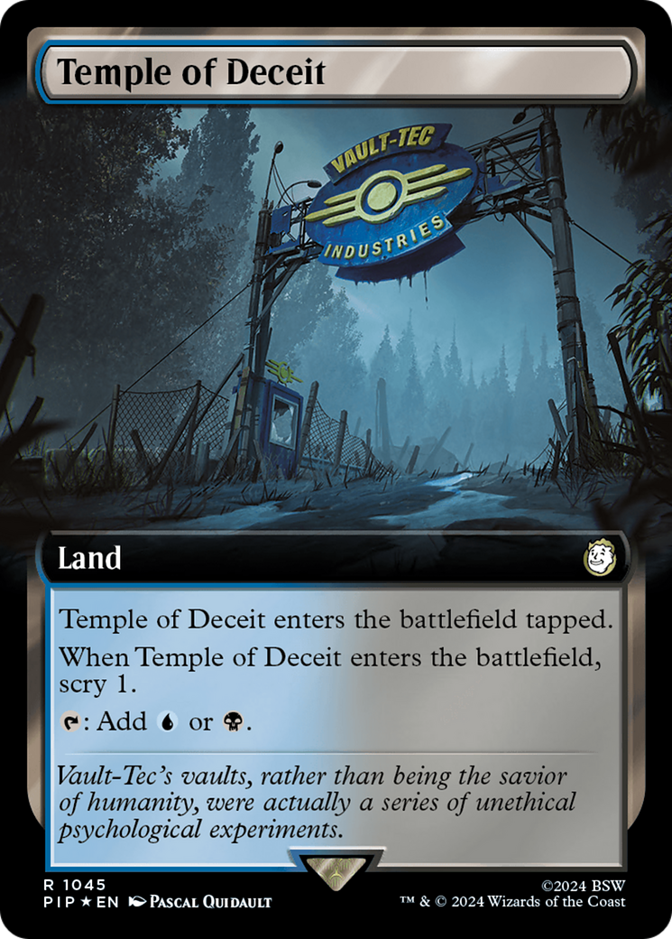 Temple of Deceit (Extended Art) (Surge Foil) [Fallout] MTG Single Magic: The Gathering | Red Claw Gaming