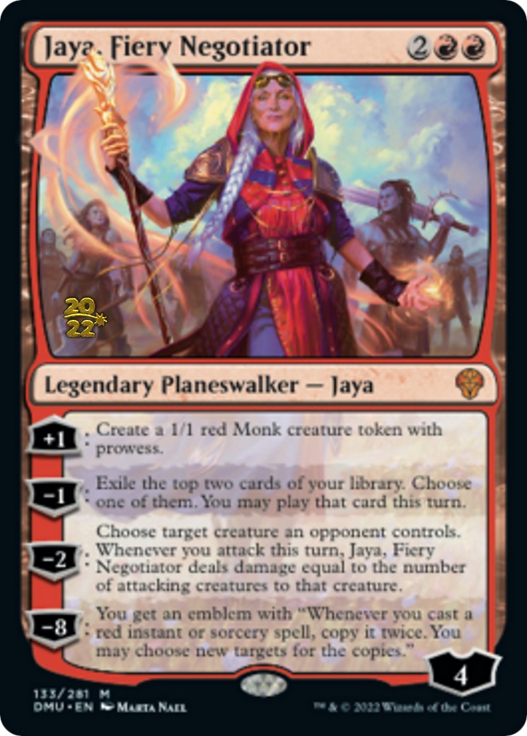 Jaya, Fiery Negotiator [Dominaria United Prerelease Promos] MTG Single Magic: The Gathering | Red Claw Gaming