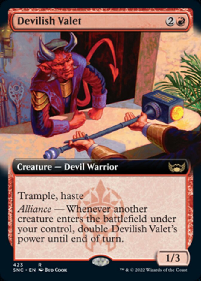 Devilish Valet (Extended Art) [Streets of New Capenna] MTG Single Magic: The Gathering | Red Claw Gaming