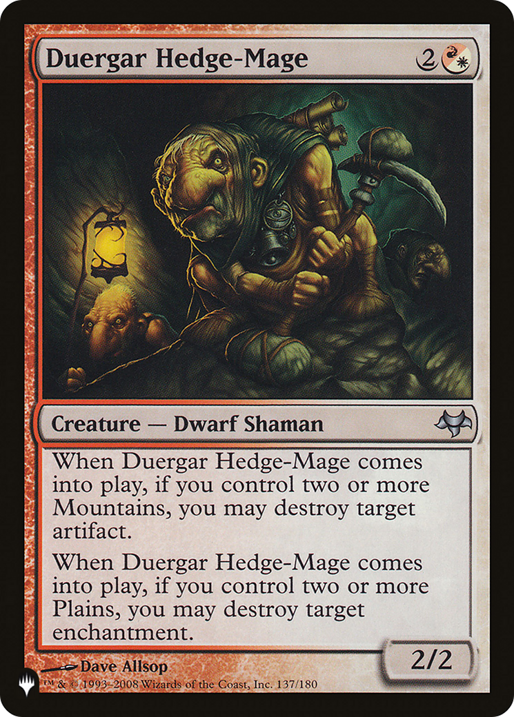 Duergar Hedge-Mage [The List] MTG Single Magic: The Gathering | Red Claw Gaming