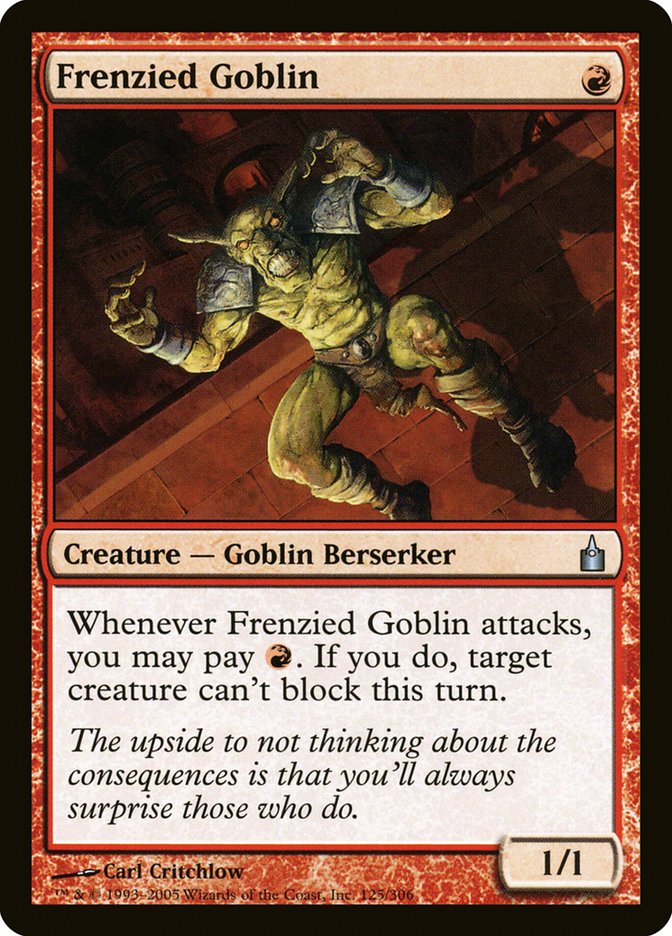 Frenzied Goblin [Ravnica: City of Guilds] MTG Single Magic: The Gathering | Red Claw Gaming