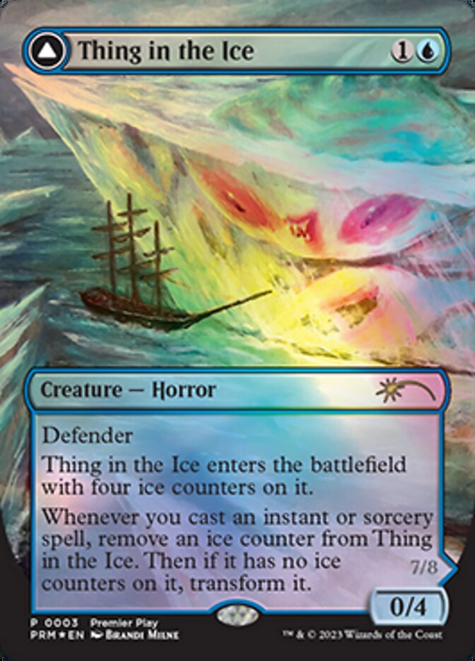 Thing in the Ice // Awoken Horror (Borderless Alternate Art) [Regional Championship Qualifiers 2023] MTG Single Magic: The Gathering | Red Claw Gaming
