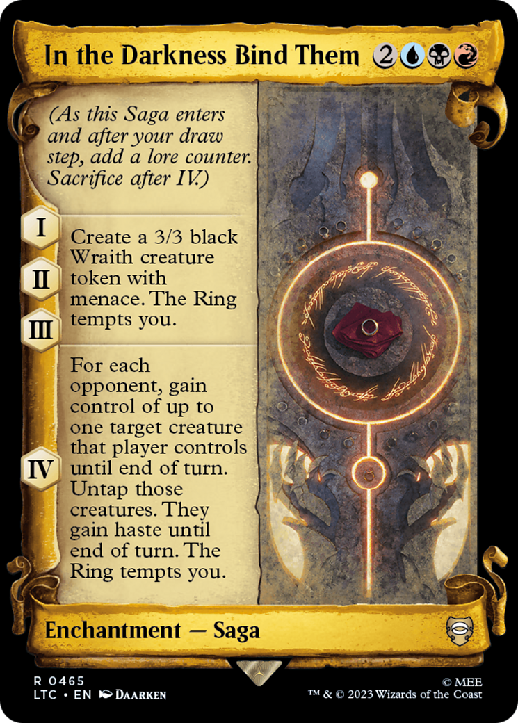 In the Darkness Bind Them [The Lord of the Rings: Tales of Middle-Earth Commander Showcase Scrolls] MTG Single Magic: The Gathering | Red Claw Gaming