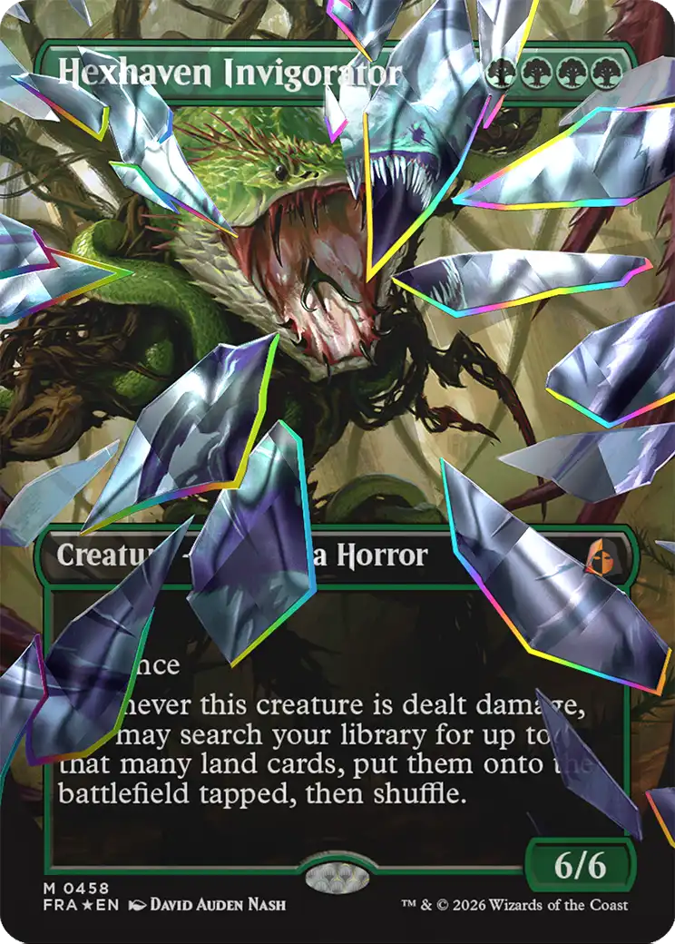 Hexhaven Invigorator (Borderless) (Facet Foil) [Reality Fracture] | Red Claw Gaming