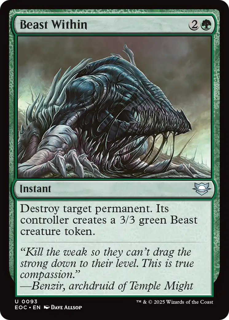 Beast Within [Edge of Eternities Commander] MTG Single Magic: The Gathering | Red Claw Gaming