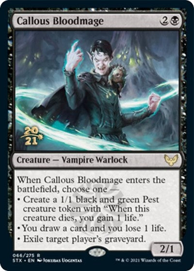 Callous Bloodmage [Strixhaven: School of Mages Prerelease Promos] MTG Single Magic: The Gathering | Red Claw Gaming