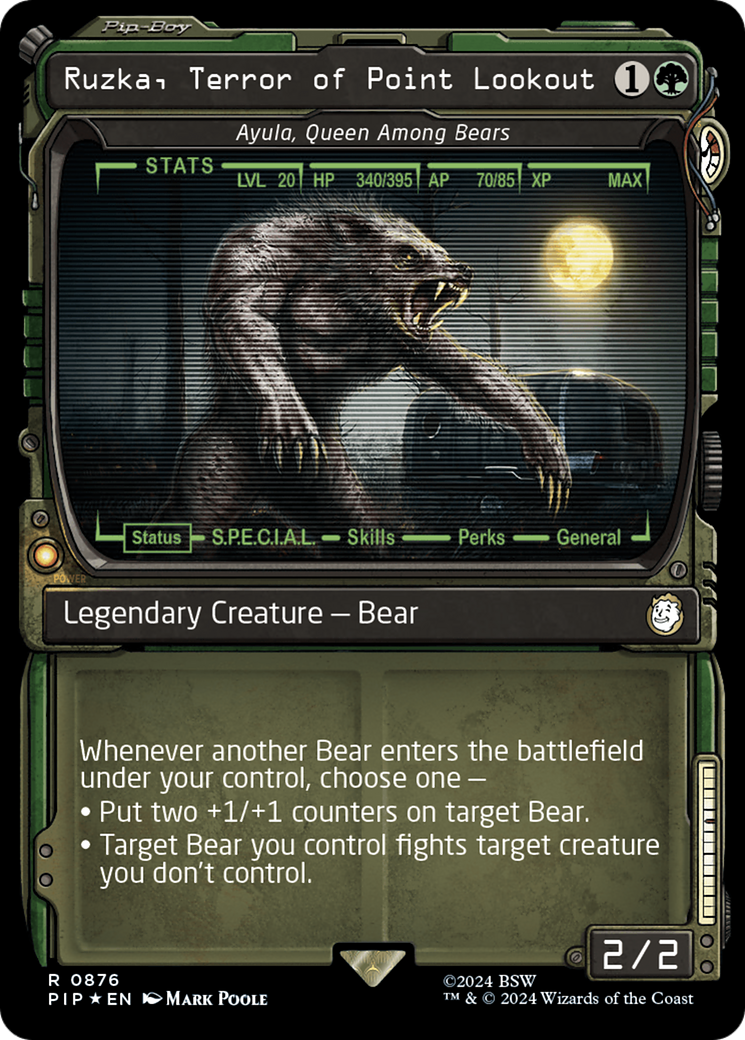 Ruzka, Terror of Point Lookout - Ayula, Queen Among Bears (Showcase) (Surge Foil) [Fallout] MTG Single Magic: The Gathering | Red Claw Gaming