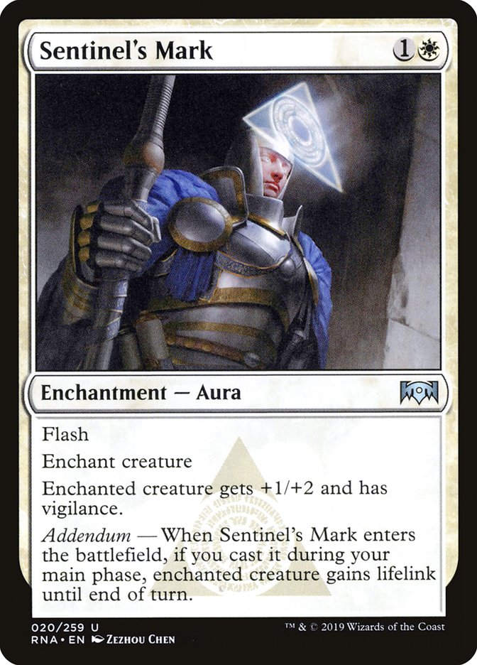 Sentinel's Mark [Ravnica Allegiance] MTG Single Magic: The Gathering | Red Claw Gaming