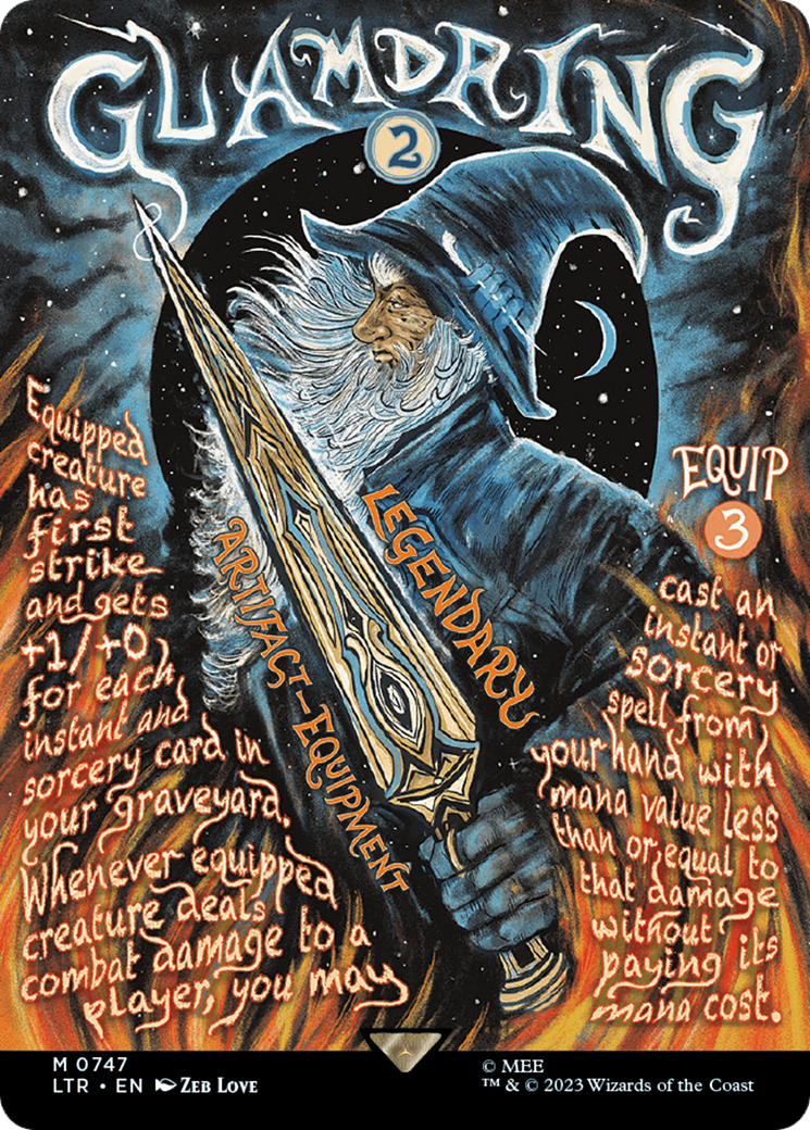 Glamdring (Borderless Poster) [The Lord of the Rings: Tales of Middle-Earth] MTG Single Magic: The Gathering | Red Claw Gaming