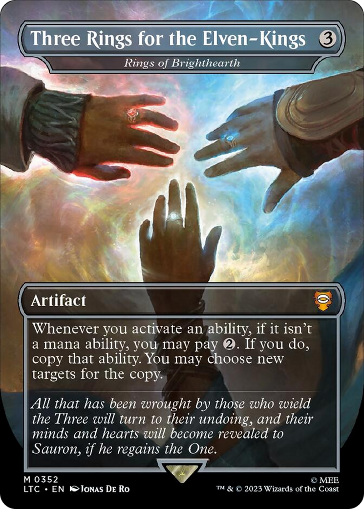 Three Rings for the Elven-Kings - Rings of Brighthearth (Surge Foil) [The Lord of the Rings: Tales of Middle-Earth Commander] | Red Claw Gaming