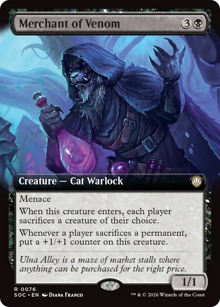 Merchant of Venom (Extended Art) [Secrets of Strixhaven Commander] MTG Single Magic: The Gathering | Red Claw Gaming