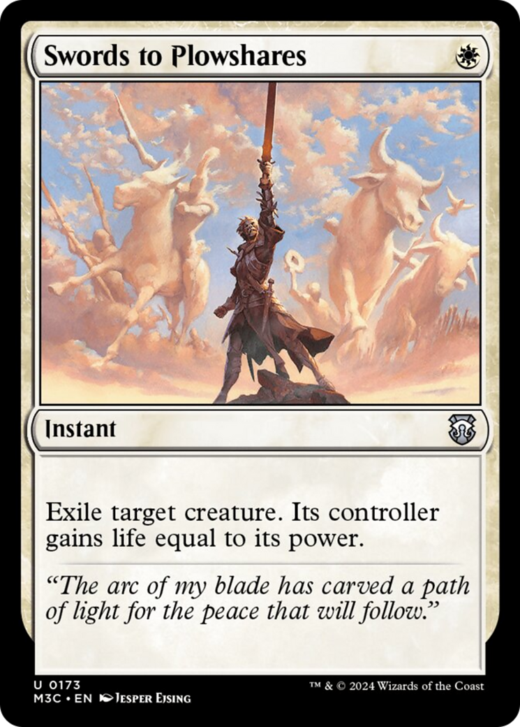 Swords to Plowshares (Ripple Foil) [Modern Horizons 3 Commander] MTG Single Magic: The Gathering | Red Claw Gaming