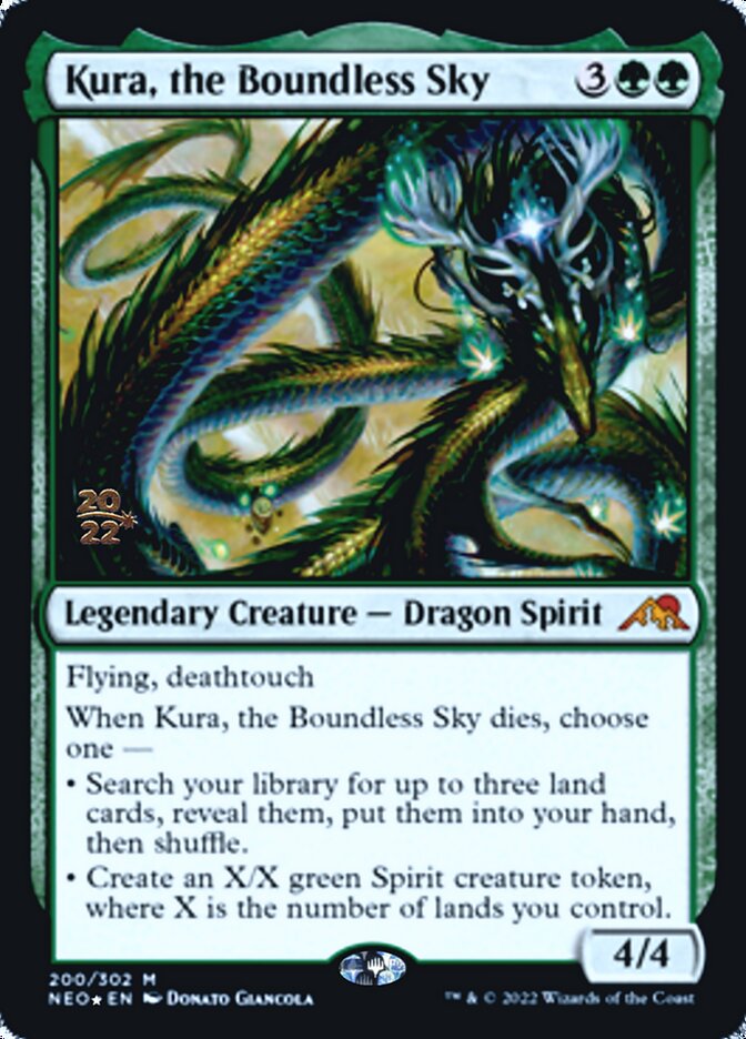 Kura, the Boundless Sky [Kamigawa: Neon Dynasty Prerelease Promos] MTG Single Magic: The Gathering | Red Claw Gaming