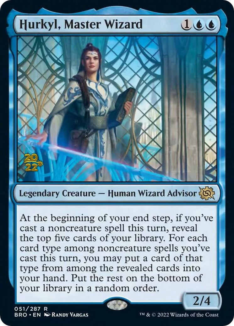 Hurkyl, Master Wizard [The Brothers' War Prerelease Promos] MTG Single Magic: The Gathering | Red Claw Gaming