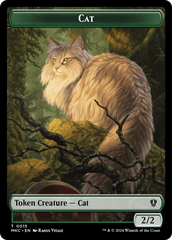 Drake // Cat Double-Sided Token [Murders at Karlov Manor Commander Tokens] MTG Single Magic: The Gathering | Red Claw Gaming
