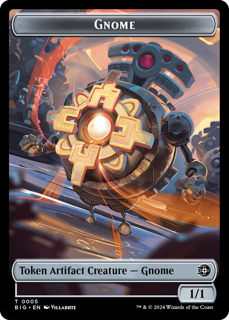 Treasure // Gnome Double-Sided Token [Outlaws of Thunder Junction Tokens] MTG Single Magic: The Gathering | Red Claw Gaming