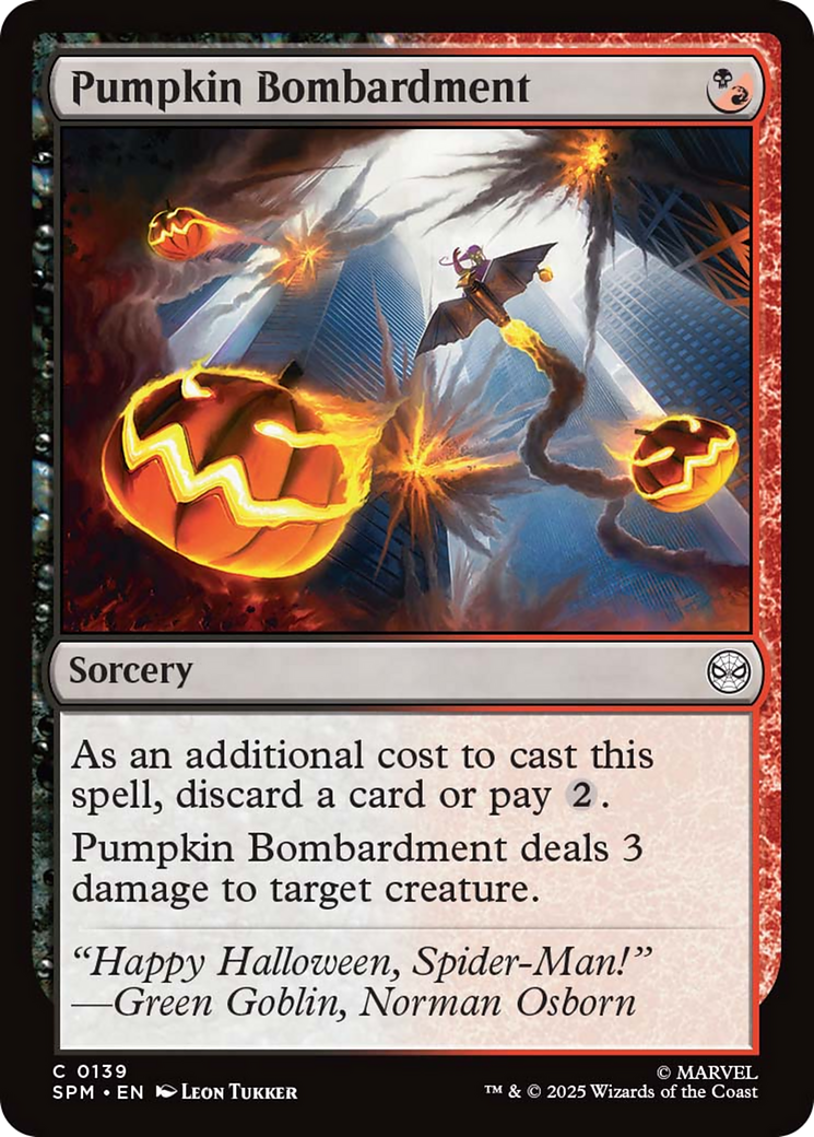 Pumpkin Bombardment [Marvel's Spider-Man] MTG Single Magic: The Gathering | Red Claw Gaming