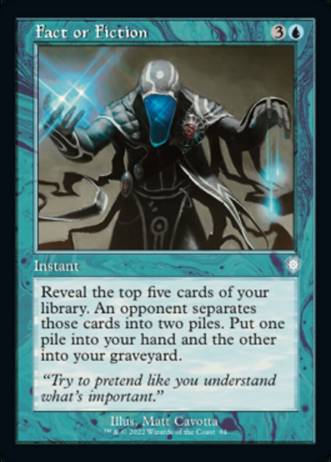 Fact or Fiction (Retro) [The Brothers' War Commander] MTG Single Magic: The Gathering | Red Claw Gaming