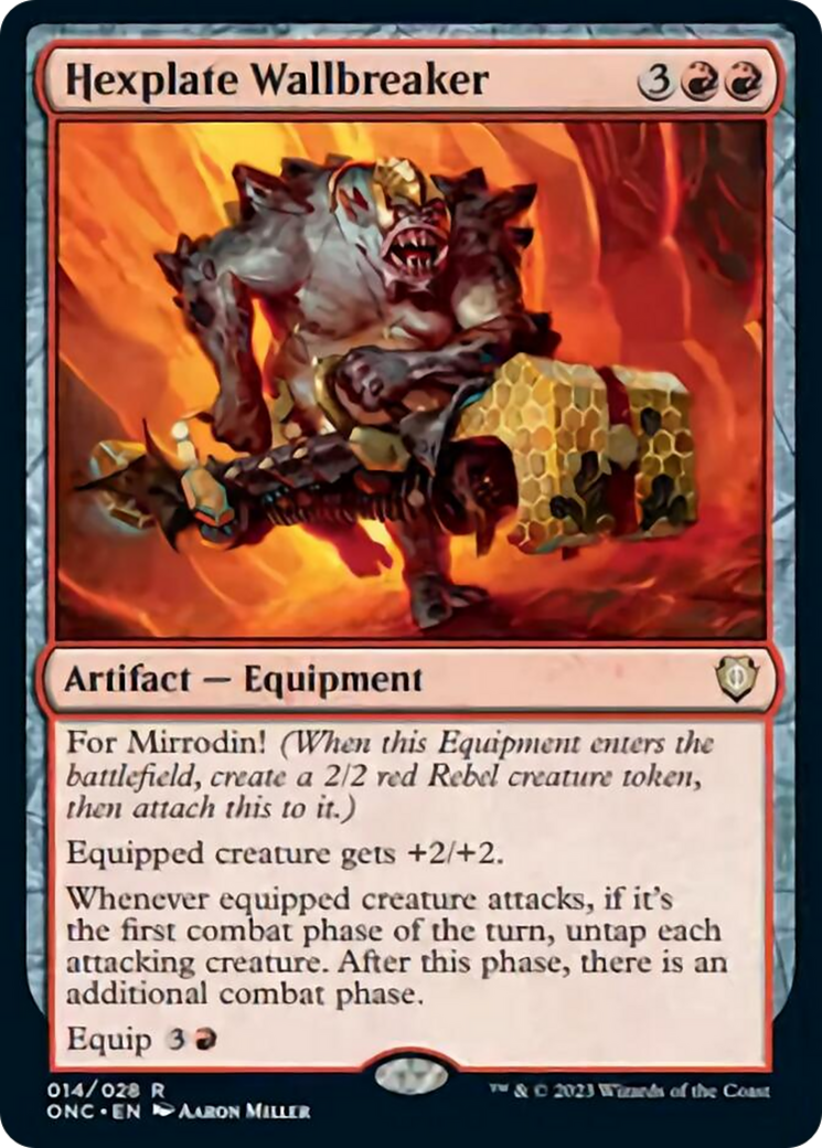 Hexplate Wallbreaker [Phyrexia: All Will Be One Commander] MTG Single Magic: The Gathering | Red Claw Gaming