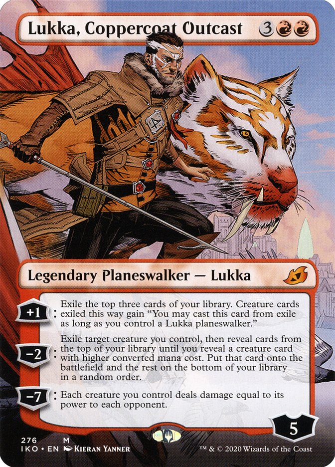 Lukka, Coppercoat Outcast (Borderless) [Ikoria: Lair of Behemoths] MTG Single Magic: The Gathering | Red Claw Gaming