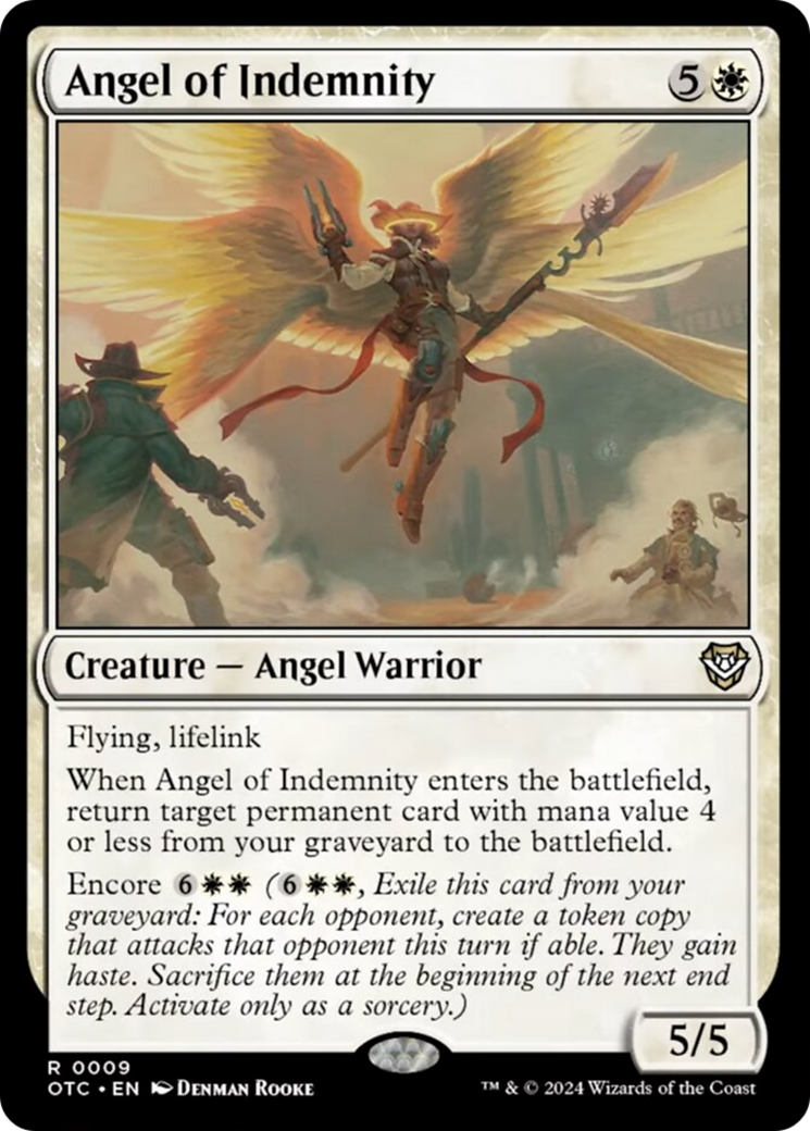 Angel of Indemnity [Outlaws of Thunder Junction Commander] MTG Single Magic: The Gathering | Red Claw Gaming