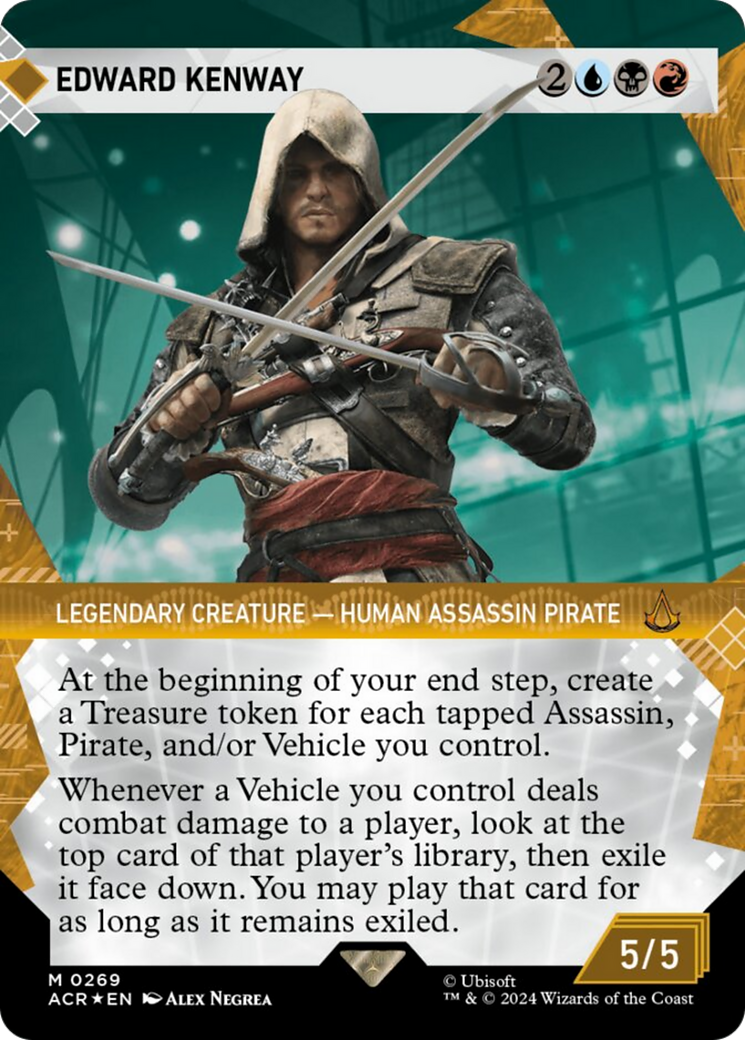 Edward Kenway (Showcase) (Textured Foil) [Assassin's Creed] MTG Single Magic: The Gathering | Red Claw Gaming