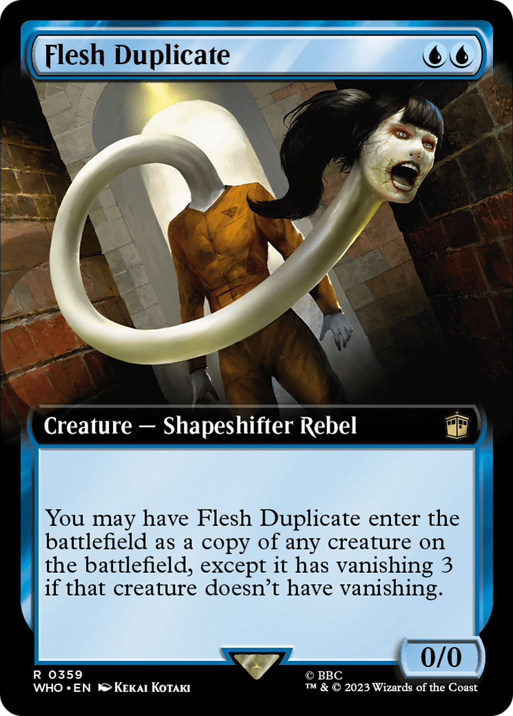 Flesh Duplicate (Extended Art) [Doctor Who] MTG Single Magic: The Gathering | Red Claw Gaming