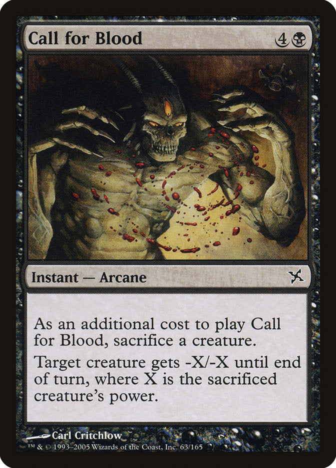 Call for Blood [Betrayers of Kamigawa] MTG Single Magic: The Gathering | Red Claw Gaming