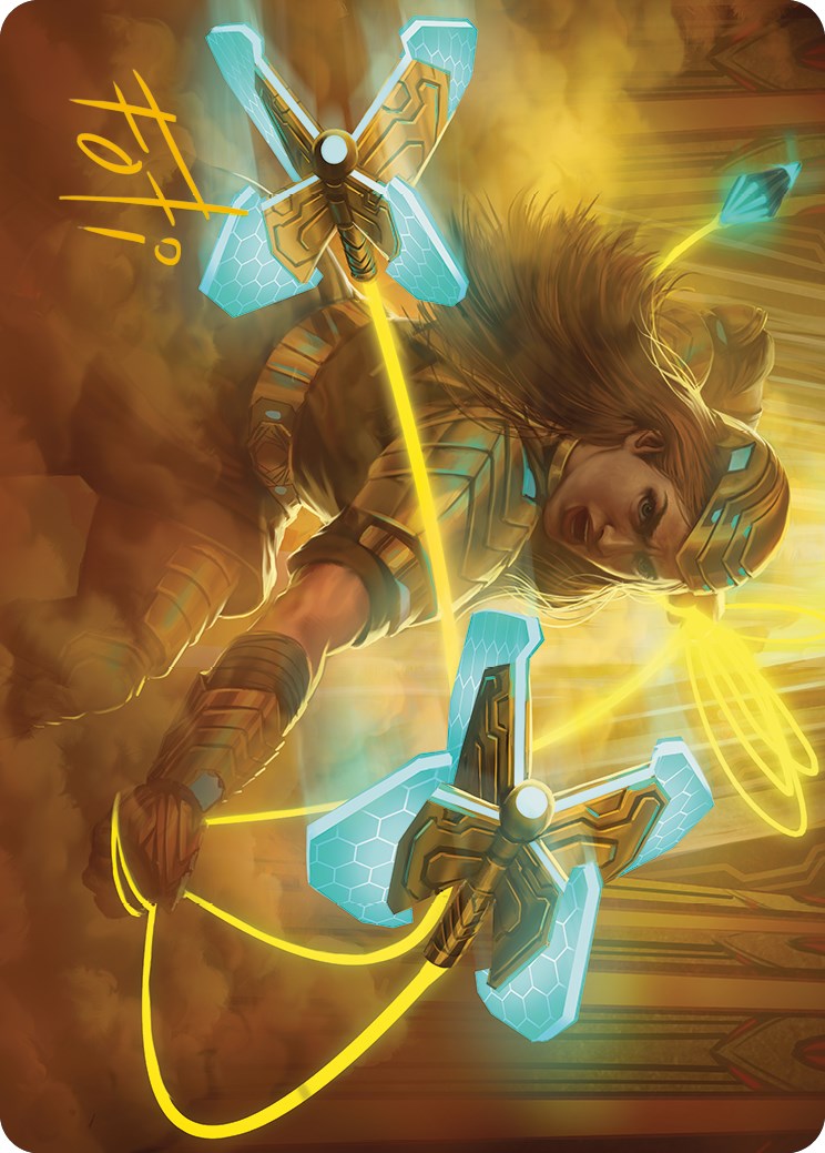 Bladehold War-Whip Art Card (Gold-Stamped Signature) [Phyrexia: All Will Be One Art Series] MTG Single Magic: The Gathering | Red Claw Gaming