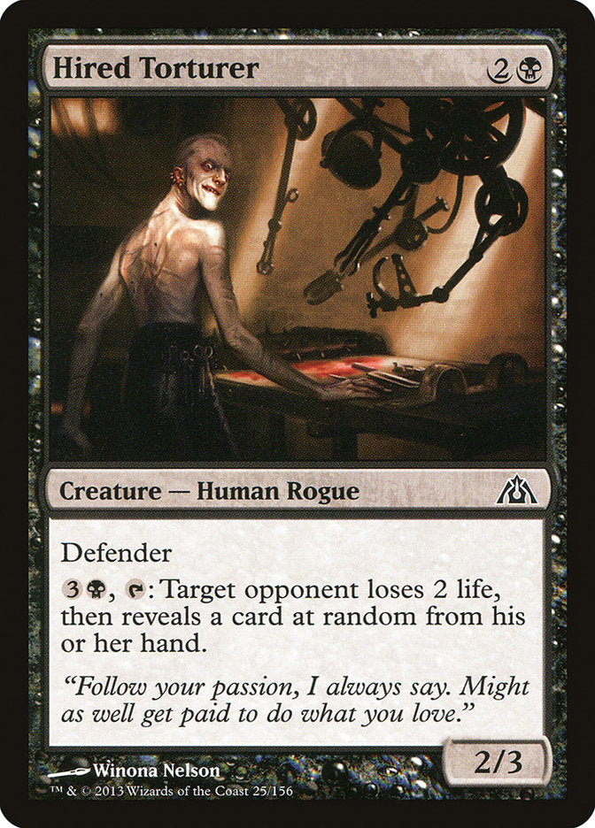 Hired Torturer [Dragon's Maze] MTG Single Magic: The Gathering | Red Claw Gaming